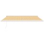 Toldo retráctil aluminio y tela amarillo y blanco 4x3 m de vidaXL, Toldos - Ref: Foro24-3154533, Precio: 921,19 €, Descuento: %