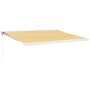 Toldo retráctil aluminio y tela amarillo y blanco 4,5x3 m de vidaXL, Toldos - Ref: Foro24-3154534, Precio: 413,31 €, Descuent...