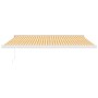 Toldo retráctil aluminio y tela amarillo y blanco 4,5x3 m de vidaXL, Toldos - Ref: Foro24-3154534, Precio: 413,31 €, Descuent...