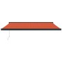 Retractable aluminum awning and orange and brown fabric 4.5x3 m by vidaXL, Awnings - Ref: Foro24-3154569, Price: 600,16 €, Di...