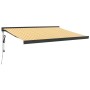 Toldo retráctil aluminio y tela amarillo y blanco 3,5x2,5 m de vidaXL, Toldos - Ref: Foro24-3154607, Precio: 631,91 €, Descue...