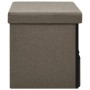 Brown synthetic linen folding storage bench 76x38x38 cm by vidaXL, Benches for halls and storage - Ref: Foro24-338806, Price:...