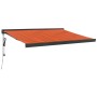 Retractable aluminum awning and orange and brown fabric 3.5x2.5 m by vidaXL, Awnings - Ref: Foro24-3154617, Price: 634,23 €, ...