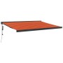 Toldo retráctil aluminio y tela naranja y marrón 4x3 m de vidaXL, Toldos - Ref: Foro24-3154618, Precio: 736,31 €, Descuento: %