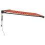 Toldo retráctil aluminio y tela naranja y marrón 4x3 m de vidaXL, Toldos - Ref: Foro24-3154618, Precio: 736,31 €, Descuento: %