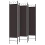 Biombo divisor de 6 paneles de tela marrón 240x200 cm de vidaXL, Divisores de ambientes - Ref: Foro24-350159, Precio: 42,87 €...