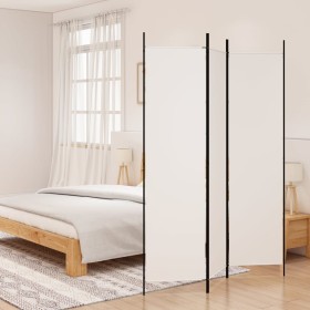 Divider screen with 3 white fabric panels 150x200 cm by vidaXL, Room dividers - Ref: Foro24-350178, Price: 35,68 €, Discount: %