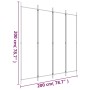 Divider screen with 4 white fabric panels 200x200 cm by vidaXL, Room dividers - Ref: Foro24-350182, Price: 36,53 €, Discount: %