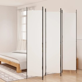 Divider screen with 5 white fabric panels 250x220 cm by vidaXL, Room dividers - Ref: Foro24-350202, Price: 61,33 €, Discount: %