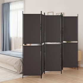 Divider screen with 5 brown fabric panels 250x200 cm by vidaXL, Room dividers - Ref: Foro24-350235, Price: 46,99 €, Discount: %