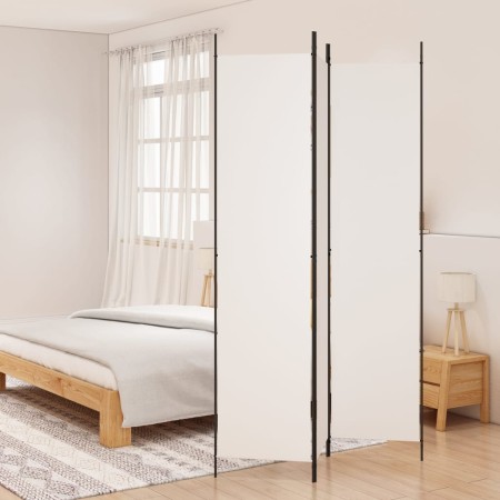 Divider screen with 3 white fabric panels 150x220 cm by vidaXL, Room dividers - Ref: Foro24-350194, Price: 42,82 €, Discount: %