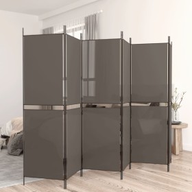 Biombo divisor de 6 paneles de tela gris antracita 300x220 cm de vidaXL, Divisores de ambientes - Ref: Foro24-350256, Precio:...