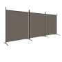 Biombo divisor de 3 paneles de tela gris antracita 525x180 cm de vidaXL, Divisores de ambientes - Ref: Foro24-350280, Precio:...