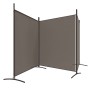 Biombo divisor de 3 paneles de tela gris antracita 525x180 cm de vidaXL, Divisores de ambientes - Ref: Foro24-350280, Precio:...