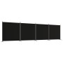 4-panel black fabric room divider 698x180 cm by vidaXL, Room dividers - Ref: Foro24-350285, Price: 69,49 €, Discount: %