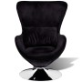 Sillón en forma de huevo negro de vidaXL, Sillones - Ref: Foro24-241178, Precio: 251,10 €, Descuento: %