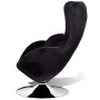 Sillón en forma de huevo negro de vidaXL, Sillones - Ref: Foro24-241178, Precio: 251,10 €, Descuento: %