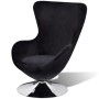 Sillón en forma de huevo negro de vidaXL, Sillones - Ref: Foro24-241178, Precio: 251,10 €, Descuento: %