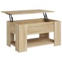 Sonoma oak plywood coffee table 79x49x41 cm by vidaXL, Coffee table - Ref: Foro24-809713, Price: 80,63 €, Discount: %