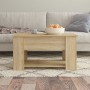 Sonoma oak plywood coffee table 79x49x41 cm by vidaXL, Coffee table - Ref: Foro24-809713, Price: 80,63 €, Discount: %