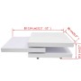 Mesa de centro con 3 niveles blanco brillo de vidaXL, Mesas de centro - Ref: Foro24-241077, Precio: 342,58 €, Descuento: %