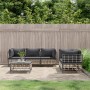 Gartenmöbel-Set 6-teilig und anthrazitfarbene PE-Rattan-Kissen von vidaXL, Outdoor-Sofas - Ref: Foro24-3186705, Preis: 485,67...