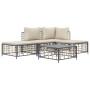 5-piece garden furniture set with anthracite cushions and PE rattan. by vidaXL, Outdoor sofas - Ref: Foro24-3186728, Price: 3...