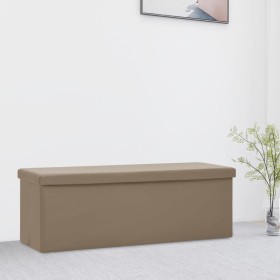 Folding storage bench in cappuccino PVC. by vidaXL, Benches for halls and storage - Ref: Foro24-338801, Price: 49,99 €, Disco...