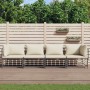 4-teiliges Gartenmöbel-Set und Kissen PE Rattan anthrazit von vidaXL, Outdoor-Sofas - Ref: Foro24-3186698, Preis: 319,57 €, R...