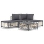 Garden furniture set 5 pieces cushions anthracite PE rattan by vidaXL, Outdoor sofas - Ref: Foro24-3186729, Price: 332,34 €, ...