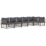 Gartenmöbel-Set 6-teilig anthrazitfarbene Kissen PE-Rattan von vidaXL, Outdoor-Sofas - Ref: Foro24-3186755, Preis: 474,38 €, ...