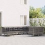 10-teiliges Gartenmöbel-Set und graue synthetische Rattankissen von vidaXL, Gartensets - Ref: Foro24-3187597, Preis: 477,99 €...