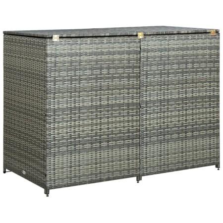 Doppelschuppen für PE Rattan Behälter grau 148x77x111 cm von vidaXL, Schuppen - Ref: Foro24-46463, Preis: 240,48 €, Rabatt: %