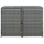 Cobertizo doble para contenedor ratán PE gris 148x77x111 cm de vidaXL, Cobertizos - Ref: Foro24-46463, Precio: 241,66 €, Desc...