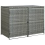 Cobertizo doble para contenedor ratán PE gris 148x77x111 cm de vidaXL, Cobertizos - Ref: Foro24-46463, Precio: 241,66 €, Desc...