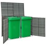 Double shed for PE gray rattan container 148x77x111 cm by vidaXL, Sheds - Ref: Foro24-46463, Price: 240,48 €, Discount: %