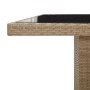 Beige rattan garden table and tempered glass surface by vidaXL, Garden tables - Ref: Foro24-319557, Price: 237,81 €, Discount: %