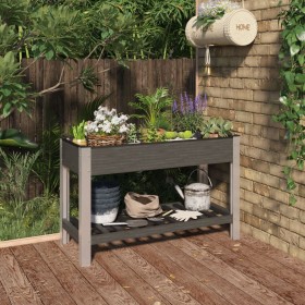 Arriate de jardín con estante WPC gris 120x50x75 cm de vidaXL, Maceteros y jardineras - Ref: Foro24-362570, Precio: 174,99 €,...