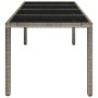 Mesa de jardín superficie de vidrio ratán PE gris 190x90x75 cm de vidaXL, Mesas de jardín - Ref: Foro24-319904, Precio: 179,9...