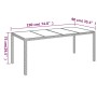 Garden table glass surface PE rattan gray 190x90x75 cm by vidaXL, Garden tables - Ref: Foro24-319904, Price: 180,18 €, Discou...