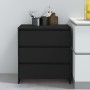 Aparador de madera contrachapada negro 70x41x75 cm de vidaXL, Aparadores - Ref: Foro24-809747, Precio: 96,99 €, Descuento: %