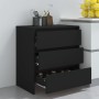 Aparador de madera contrachapada negro 70x41x75 cm de vidaXL, Aparadores - Ref: Foro24-809747, Precio: 96,99 €, Descuento: %