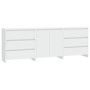 3-Piece White Manufactured Wood Sideboard by vidaXL, Sideboards - Ref: Foro24-3098065, Price: 250,74 €, Discount: %