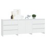 3-Piece White Manufactured Wood Sideboard by vidaXL, Sideboards - Ref: Foro24-3098065, Price: 250,74 €, Discount: %