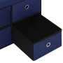 Folding storage bench in blue synthetic linen 76x38x38 cm by vidaXL, Benches for halls and storage - Ref: Foro24-338815, Pric...