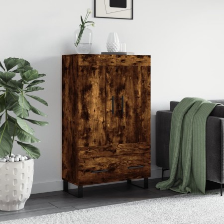 Tall smoked oak engineered wood sideboard 69.5x31x115 cm by vidaXL, Sideboards - Ref: Foro24-830353, Price: 107,67 €, Discoun...