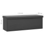 Gray PVC folding storage bench by vidaXL, Benches for halls and storage - Ref: Foro24-338799, Price: 57,57 €, Discount: %