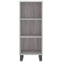 Aparador de madera de ingeniería gris Sonoma 34,5x32,5x90 cm de vidaXL, Aparadores - Ref: Foro24-828762, Precio: 50,37 €, Des...