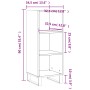 Aparador de madera de ingeniería gris Sonoma 34,5x32,5x90 cm de vidaXL, Aparadores - Ref: Foro24-828762, Precio: 50,37 €, Des...