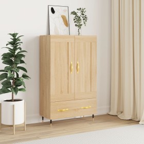 Aparador alto madera de ingeniería roble Sonoma 69,5x31x115 cm de vidaXL, Aparadores - Ref: Foro24-830303, Precio: 80,99 €, D...